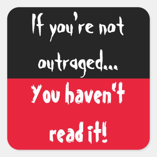 あなたはもし怒ってはいな読い！ スクエアシール (正面)