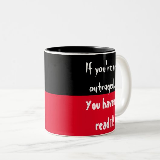 あなたはもし怒ってはいな読い！ ツートーンマグカップ (正面右)