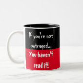 あなたはもし怒ってはいな読い！ ツートーンマグカップ (左)