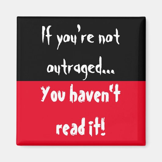 あなたはもし怒ってはいな読い！ マグネット (正面)