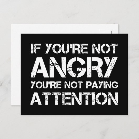 あなたはもし注意を怒怠ること ポストカード (正面/裏面)