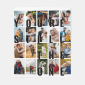 あなたはも1つ20の垂直な写真のコラージュ フリースブランケット (正面)
