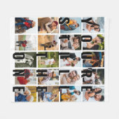 あなたはも1つ20の垂直な写真のコラージュ フリースブランケット (正面(横))