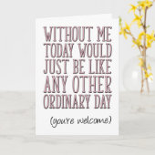 あなたはようこそおもしろい母の日 カード (黄色い花)