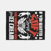 あなたはアイスクリームに行くべきだった – Badminton Pla フリースブランケット (正面(横))