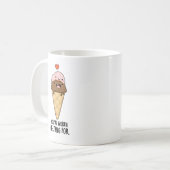 あなたはアイスクリームパおもしろいンを溶かす価値がある コーヒーマグカップ (正面左)