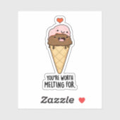 あなたはアイスクリームパおもしろいンを溶かす価値がある シール (シート)