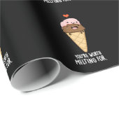 あなたはアイスクリームパおもしろいンダークに溶ける価値がある ラッピングペーパー (ロールコーナー)