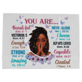 あなたはアフリカのメラニン黒い女性SISTA ラージペーパーバッグ (裏面)