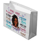 あなたはアフリカのメラニン黒い女性SISTA ラージペーパーバッグ (正面アングル)