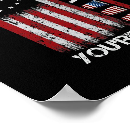 あなたはアメリカ素晴らしのおもしろい国旗を閉じる ポスター (角)