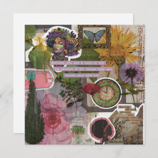 あなたはアートフラットグリーティングカード (正面/裏面)