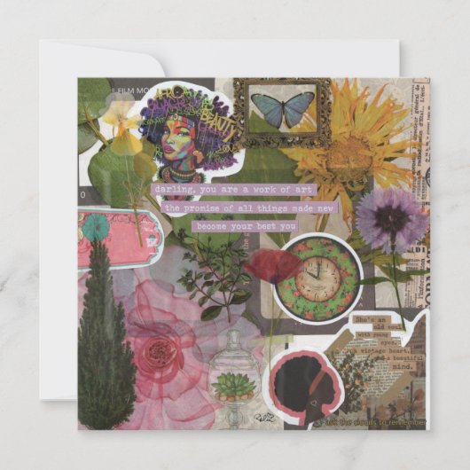 あなたはアートフラットグリーティングカード (正面)