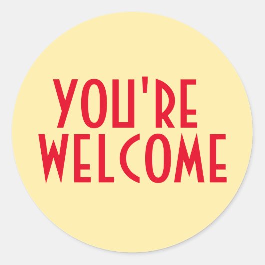 あなたはウェルカムステッカー ラウンドシール (正面)