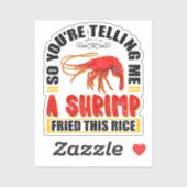 あなたはエビが炒めたお米の食べ物を シール (シート)