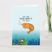 あなたはエビのパ最高のンおもしろいカードを縮める シーズンカード (正面)