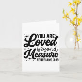 あなたはエペソのクリスチャンGを超えて愛されている カード (黄色い花)