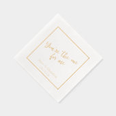 あなたはエレガント一結婚人 箔ナプキン (右)