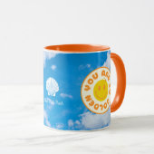 あなたはオレンジの柄の黄金のマグだ マグカップ (正面右)