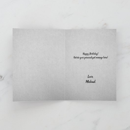 あなたはオールド引用文おもしろいブラックタイポグラフィ誕生日 カード (内部)