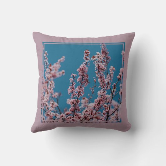 あなたはカスタム植えられたさくらんぼの花 クッション (裏面)