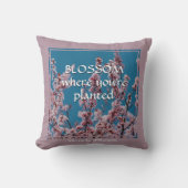 あなたはカスタム植えられたさくらんぼの花 クッション (正面)