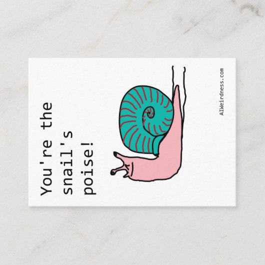 あなたはカタツムリのポイズ!- AIバレンタイン エンクロージャーカード (正面)