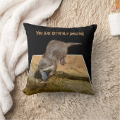 あなたはカワウソのように素晴らしい、カワウソのロゴ、クッション クッション (ブランケット)