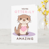 「あなたはカワウソみたいに素晴らしい」 カード (黄色い花)