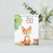 あなたはキツネのように可愛い – キッズバレンタインデー シーズンポストカード (スタンド正面)
