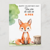 あなたはキツネのように可愛い – キッズバレンタインデー シーズンポストカード (正面)