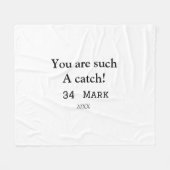 あなたはキャッチの彼氏バレンタインスポーツna フリースブランケット (正面(横))