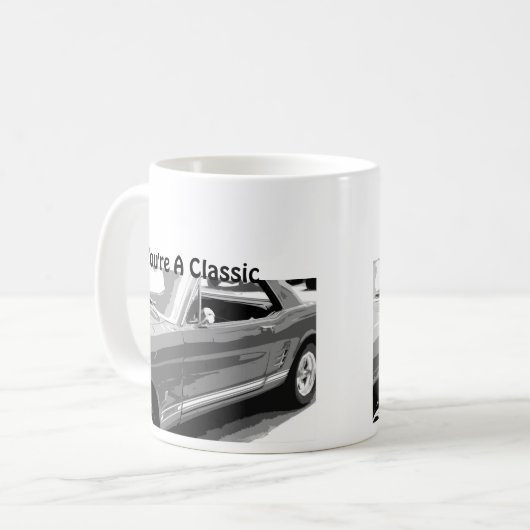 あなたはクラシック、クラシックの1968年のムスタング コーヒーマグカップ (正面左)