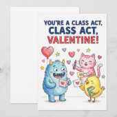 あなたはクラスで大活躍、バレンタイン、教室 シーズンカード (正面/裏面)