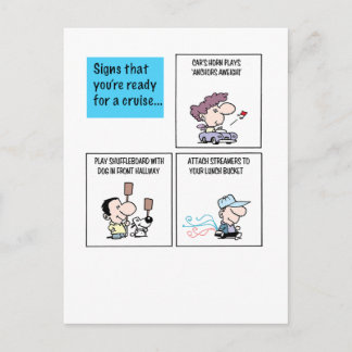 あなたはクルーズの準備ができているシンボルや象徴- (b) ポストカード