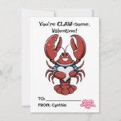 あなたはクローソウルレッドロブスター、キッズバレンタインデー シーズンカード (正面)