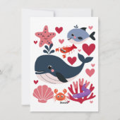 あなたはクローソウルレッドロブスター、キッズバレンタインデー シーズンカード (裏面)