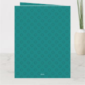 あなたはクールのティール（緑がかった色）卵巣がん支援 カード (裏面)