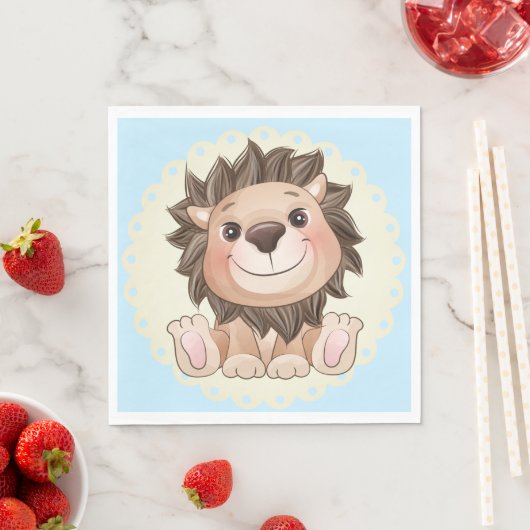 あなたはグラリアットキュートライオン男の赤ちゃん スタンダードランチョンナプキン (インサイチュ)