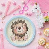 あなたはグラリアットキュートライオン男の赤ちゃん ペーパープレート (パーティー)
