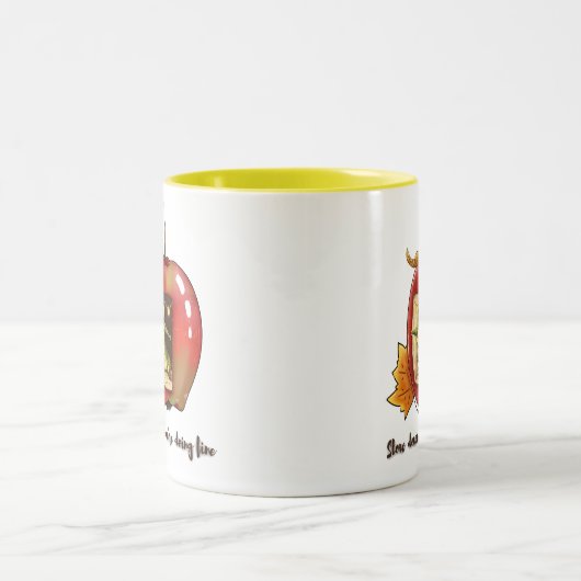 あなたはコテージコーレ素晴らしゴブリンコアする ツートーンマグカップ (中央)