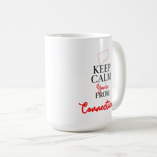 あなたはコネチカット州から落ち着く コーヒーマグカップ (正面右)