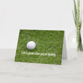 あなたはゴルフをする場合のゴルフの生活は良い カード (正面)