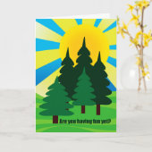 あなたはサマーキャンプでおもしろいを持つことを願う カード (黄色い花)