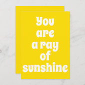 あなたはサンシャインの光線は、日当たりの良い幸せな黄色のカード (正面/裏面)