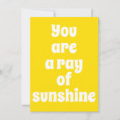 あなたはサンシャインの光線は、日当たりの良い幸せな黄色のカード (正面)