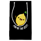 あなたはザゼストレおもしろいモンプンダークブルーグ スモールペーパーバッグ (正面)