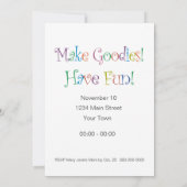 あなたはシェフの招待 招待状 (裏面)