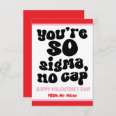 あなたはシグマ絶対に！バ10代のンタインのカード 招待状 (正面/裏面)