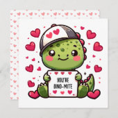 あなたはジノダニ！ – かわいい恐竜のバレンタインデーのカード シーズンカード (正面/裏面)